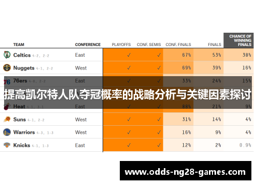 提高凯尔特人队夺冠概率的战略分析与关键因素探讨